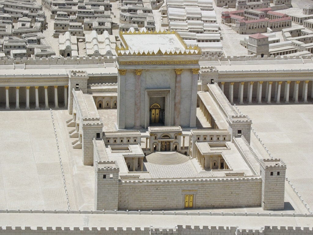 Modelo do Segundo Templo de Jerusalém, destruído pelos romanos no ano 70.