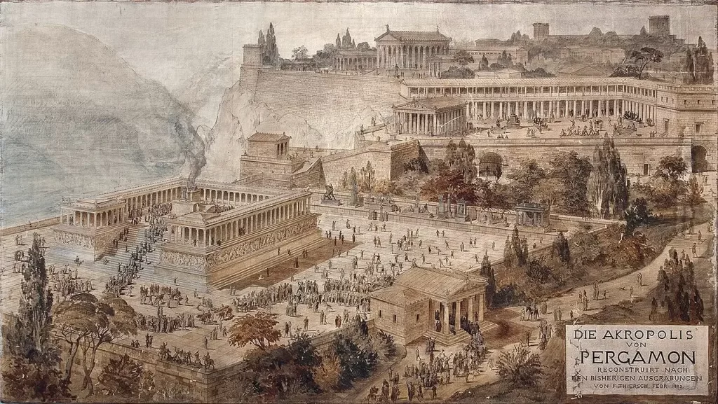 Pintura da Acrópole de Pérgamo