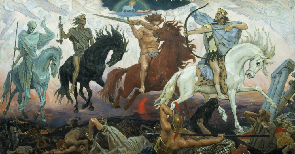 Os Cavaleiros do Apocalipse por Viktor M. Vasnetsov